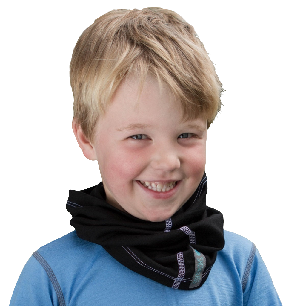 Black Merino Wool Neck Gaiter