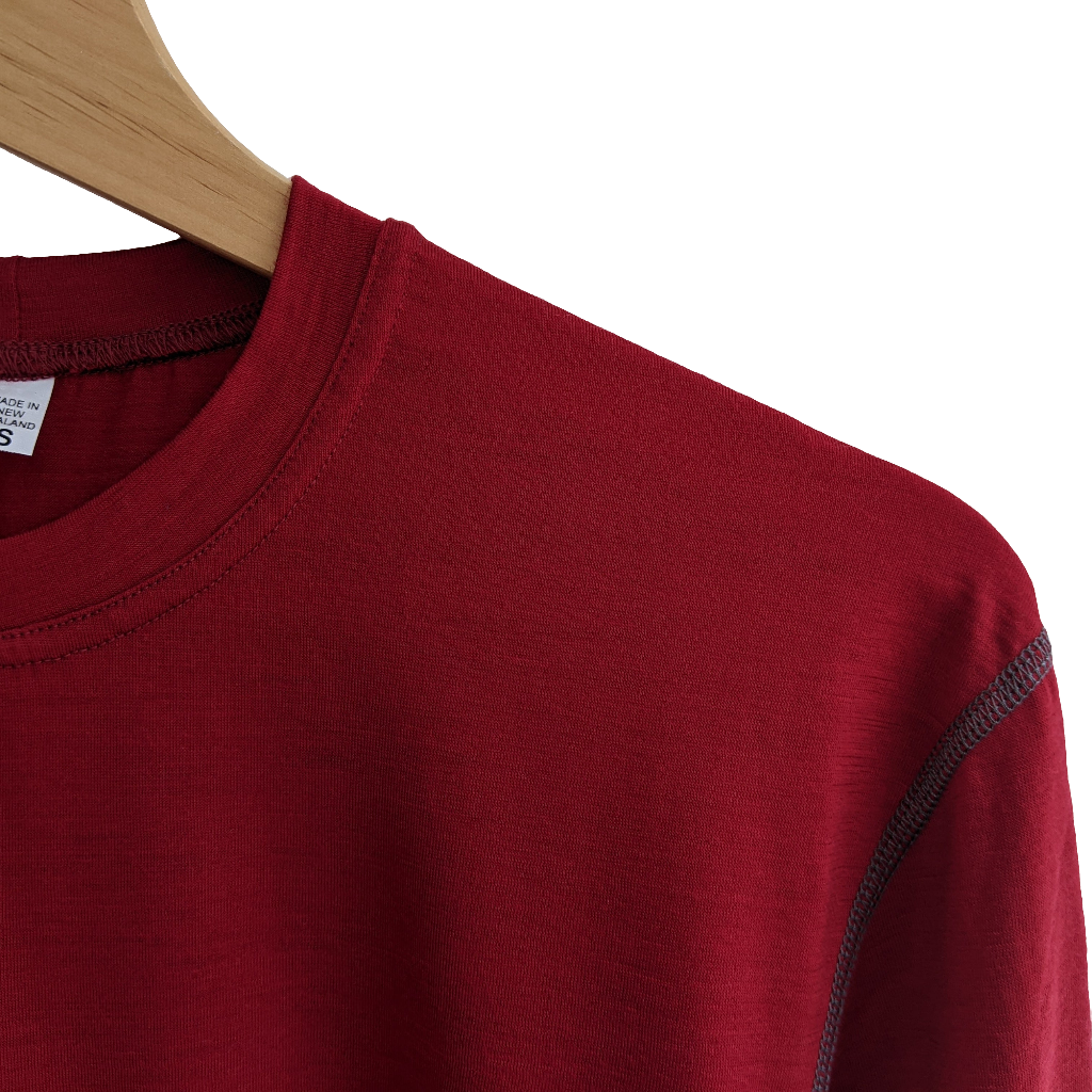 Red Chilli Long Sleeved Merino Wool Mens Top